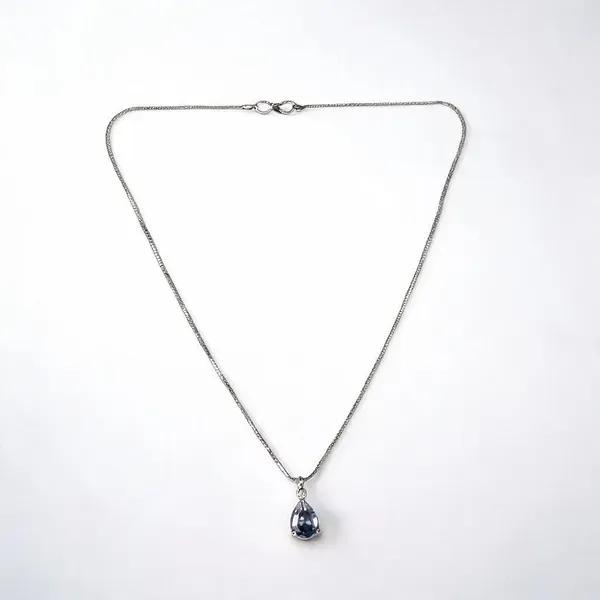 White_Metal_Alloy_Teardrop_Gemstone_Pendant_Necklace_For_Women_Pack_Of_2