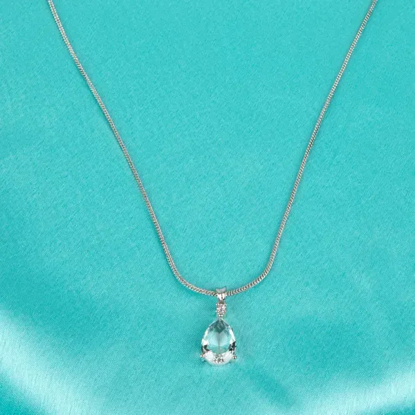 White_Metal_Alloy_Teardrop_Gemstone_Pendant_Necklace_For_Women_Pack_Of_2