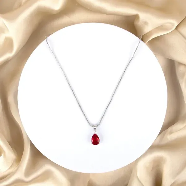 Red_Teardrop_Gemstone_Gold_Tone_Pendant_Necklace_For_Women_Pack_Of_2