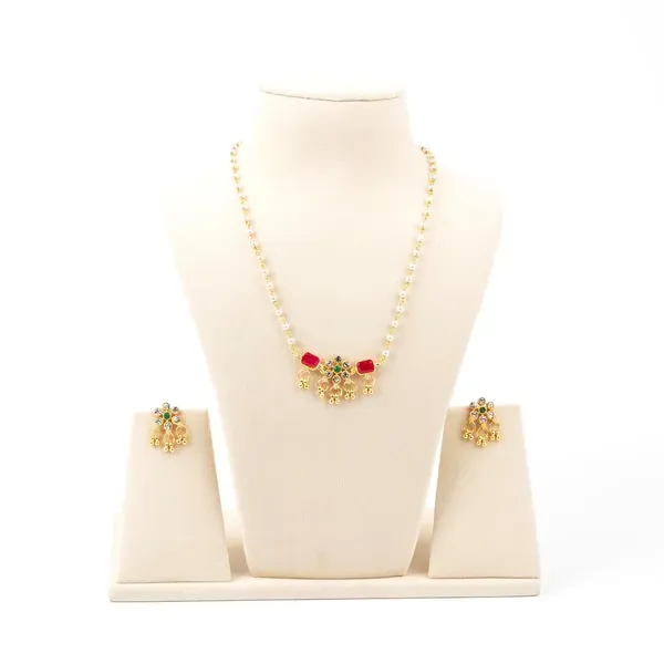 Gold_Plated_Pearl_Red_Green_Stone_Necklace_Earrings_For_Women_Pack_Of_2