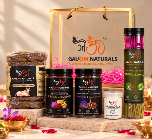 Diwali_Gift_Hamper_(1_box_of_dhoop_sticks_(any_fragrance),
1_box_of_combo_pack_lavender_and_dashangam,
1_camphor_box_25g,
1_hybrid_henna_apple_incense_sticks_box,
1_cow_dung_4_inches_pack_of_6_)