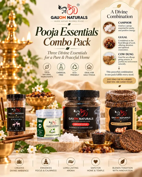 Gauom_Naturals_Premium_Cowdung_Cakes_6_Inches,_Camphor_Gugal_Sambrani_Dhoop_Cups,_Natural_Edible_Bhimseni_Camphor_Crystals_50G,_and_Kasturi_Natural_Premium_Dhoop_Sticks_Combo_Pack_of_4