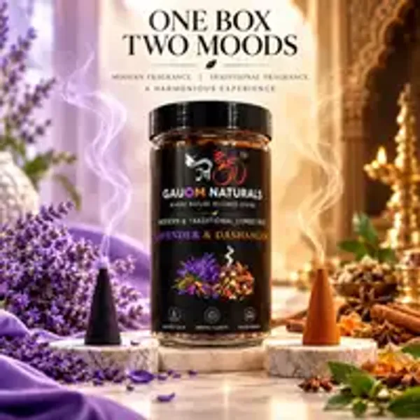 Hybrid_Fragrance_Range-_Brut_And_Lily_Hybrid_And_Natural_Lavender_And_Dashangam_Dhoop_Cones_Pack_Of_2