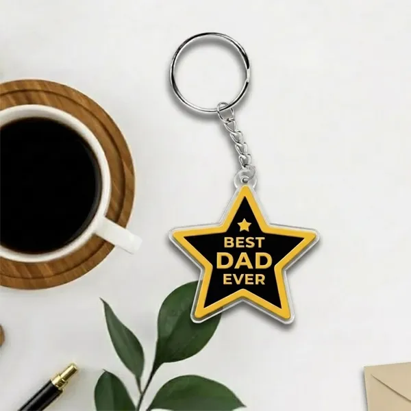 Best_Dad_Ever_Star_Shape_Acrylic_Keychain
