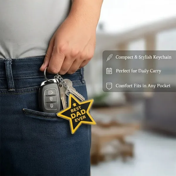 Best_Dad_Ever_Star_Shape_Acrylic_Keychain