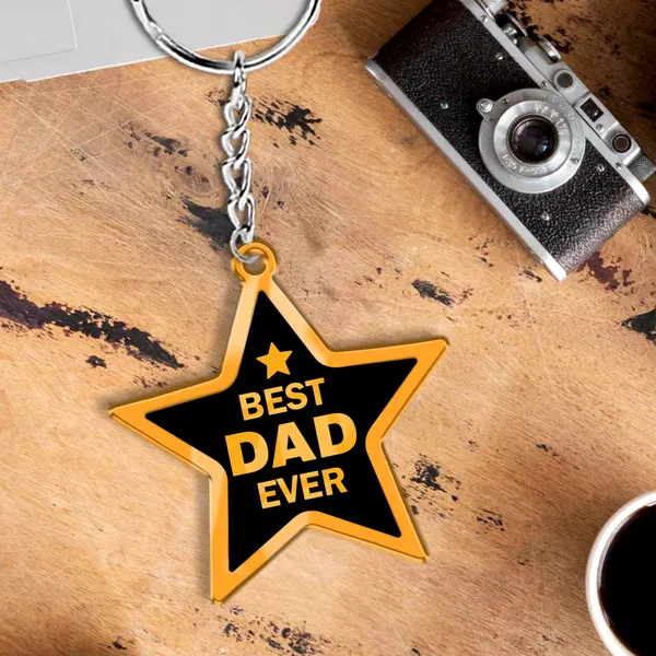 Best_Dad_Ever_Star_Shape_Acrylic_Keychain