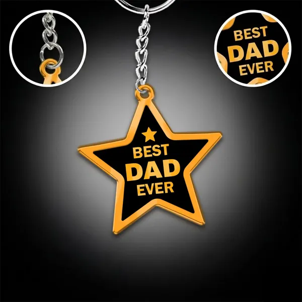 Best_Dad_Ever_Star_Shape_Acrylic_Keychain