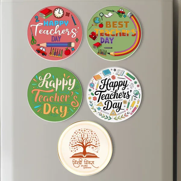Teachers_Day_Mdf_Fridge_Magnet_Set_Pack_Of_5_Default_Title