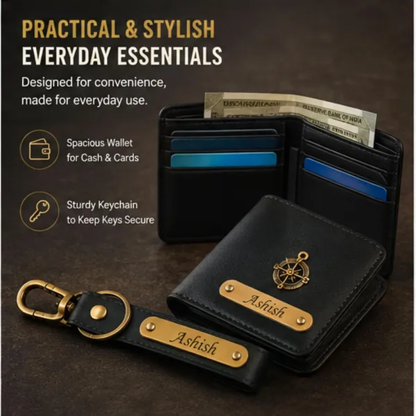 Faux_Leather_Wallet_And_Keychain_Gift_Set