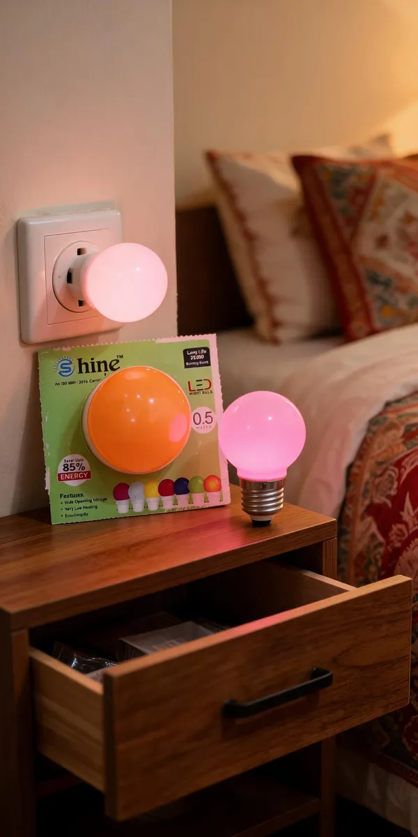 Fiber_Bedroom_Pink_0.5W_LED_Night_Bulb_Pack_Of_12