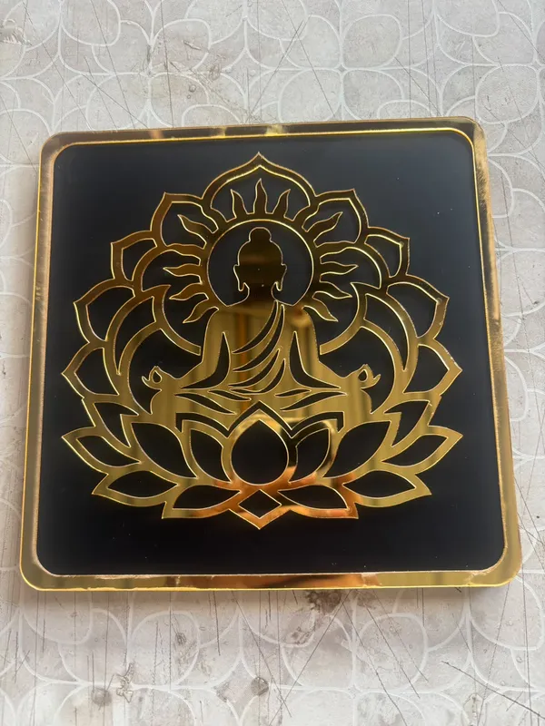 Black_Gold_Spiritual_Buddha_Lotus_Square_Wall_Panel