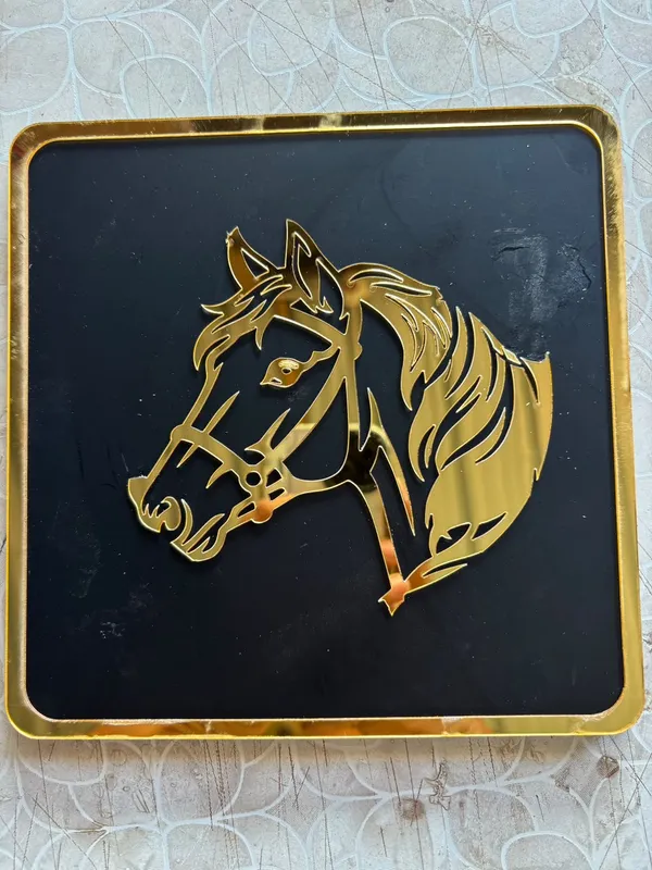 Metallic_Black_Gold_Horse_Motif_Square_Wall_Art
