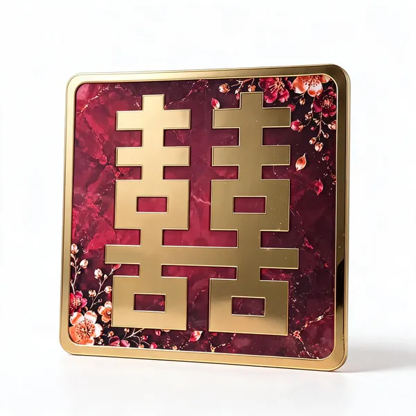 Gold_Traditional_Floral_Double_Happiness_Square_Plaque