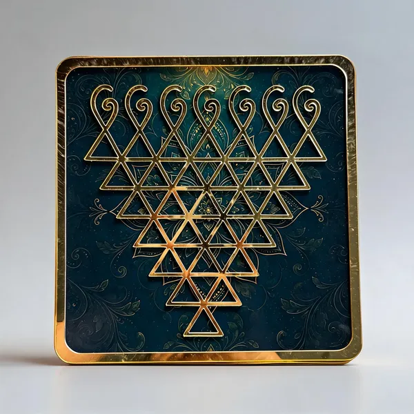 Metal_Gold_Tone_Spiritual_Shri_Yantra_Square_Plaque