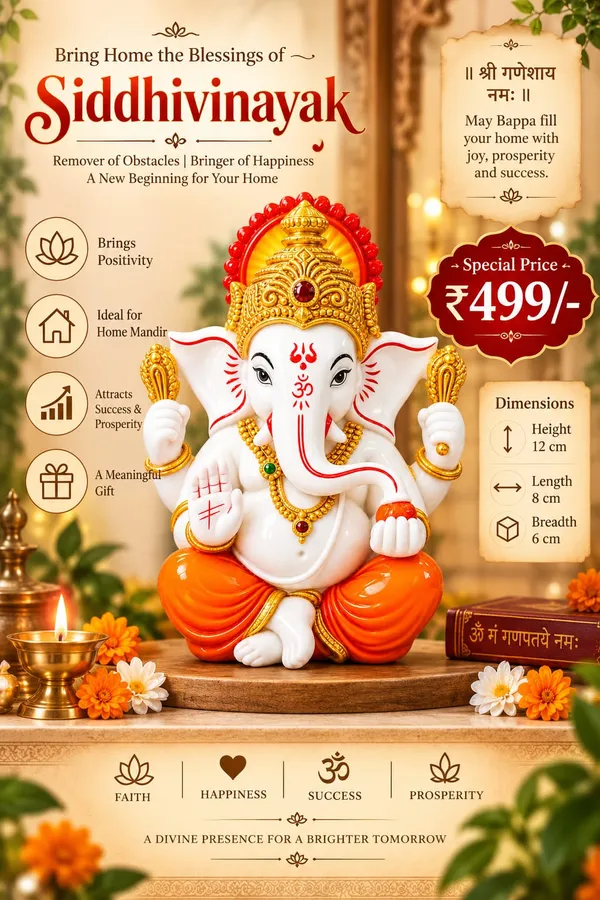 Premium_Siddhivinayak_Ganesh_Idol_12_Cm_Divine_Murti_499_Default_Title