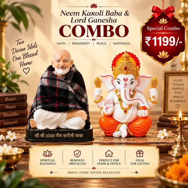 Divine_Blessings_Combo_Neem_Karoli_Baba_Lord_Ganesha_Idol_Set_Default_Title