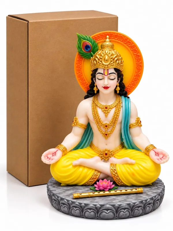 Divine_Blessings_Combo_Neem_Karoli_Baba_Lord_Krishna_Idol_Default_Title