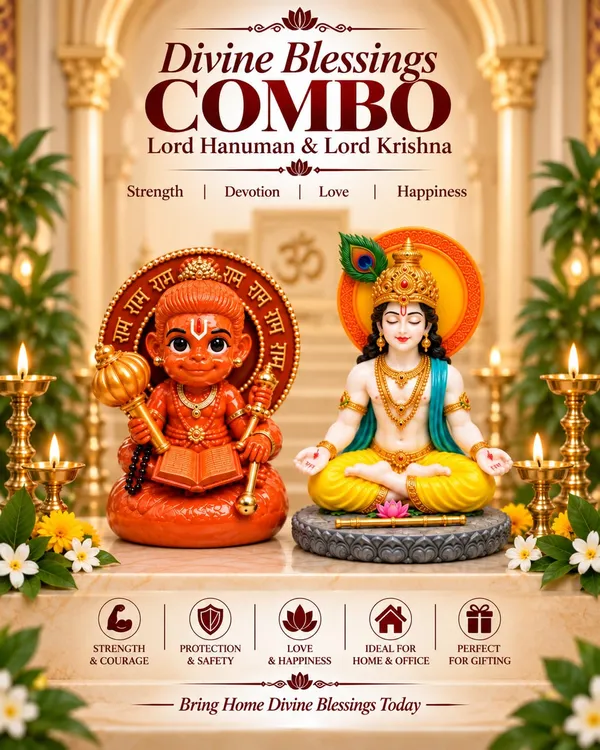 Divine_Blessings_Combo_Lord_Hanuman_Lord_Krishna_Idol_Set_Default_Title