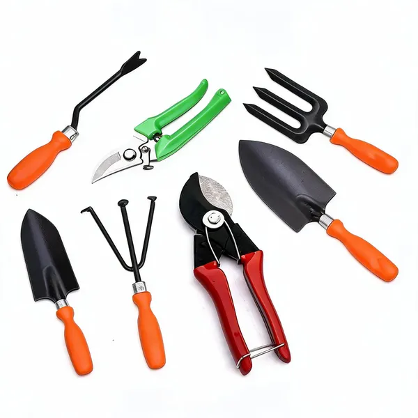 AGT_Garden_Tool_Set_Includes_Heavy_Cutter,_Pruner,_Weeder,_Hand_Rake,_Trowel,_Hand_Fork_for_Cultivating_Garden_Tool_Kit_(7_Tools)