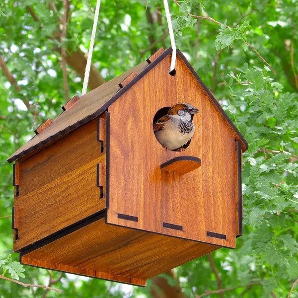 Agt_Birdhouse_for_Sparrow,_Finches_and_Wildbirds_Bird_House_(Free_Standing,_Hanging)