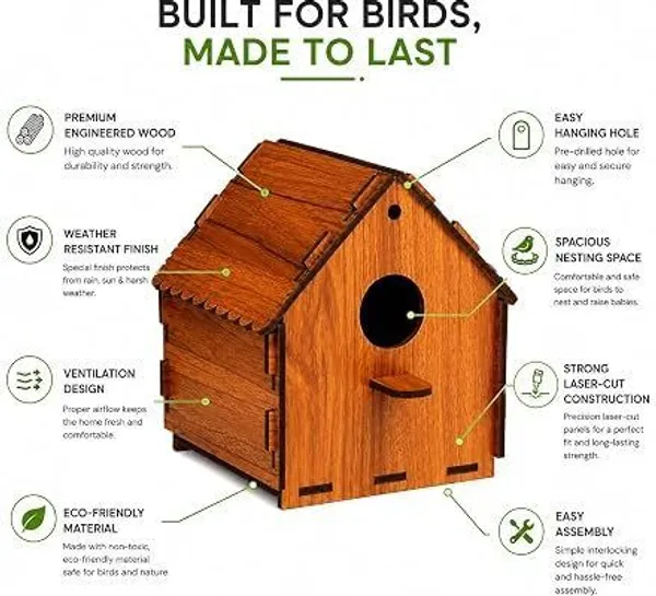 Agt_Wooden_Bird_House_for_Outdoor_Garden,_Balcony_&_Backyard_Bird_House_(Hanging)