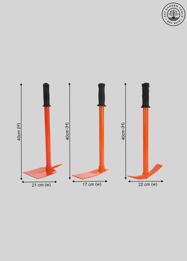 AGT_Garden_Tool_Set_Containing,_Garden_Hoe,_Garden_Hoe_with_Prong_and_Garden_Tiller_Garden_Tool_Kit_(3_Tools)