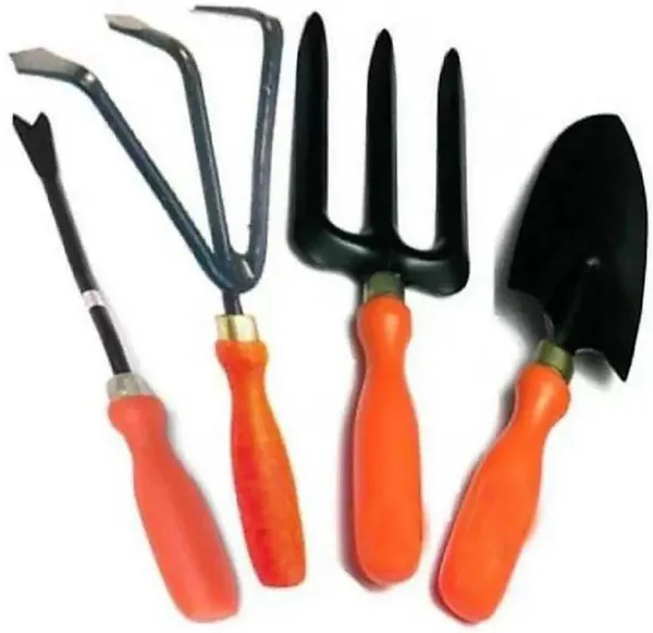 AGT_Garden_Tool_Weeder,_Trowel,_Khurpi_Khurpa,_Cultivator,_Fork_Gardening_Tools_Set_Garden_Tool_Kit,_Pack_of_4_Garden_Tool_Kit_(4_Tools)
