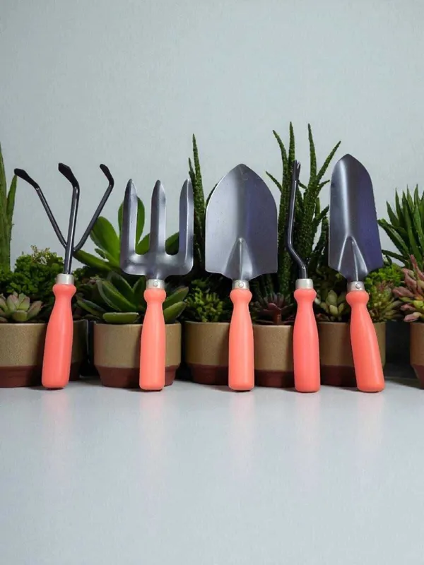 AGT_Garden_Tool_Set_Includes,_Weeder,_Fork,_Cultivator,_Trowel_,_Hand_Rake,_Scissor,_Pruner_&_Gloves_Set_Garden_Tool_Kit_(8_Tools)
