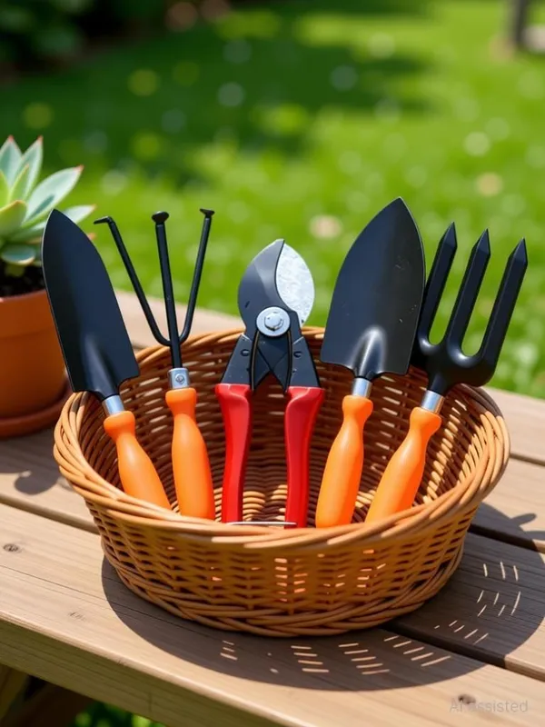 AGT_Garden_Tool_Set_Includes_Scissor,_2_Trowel,_Khurpa,_Weeder,_Heavy_cutter,_Hand_Fork_&_Hand_Rake_for_Gardening_Garden_Tool_Kit_(8_Tools)