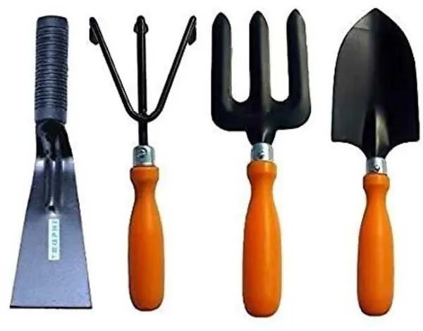 AGT_Garden_Tool_Set_Big_Trowel,_Hand_Fork,_Hand_Rake_&_Khurpa_for_Gardening_Garden_Tool_Kit_(4_Tools)
