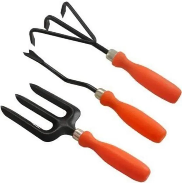 AGT_Garden_Tool_Set_Hand_Fork,_Weeder/Cultivator_&_Hand_Rake_for_Gardening_Garden_Tool_Kit_(3_Tools)