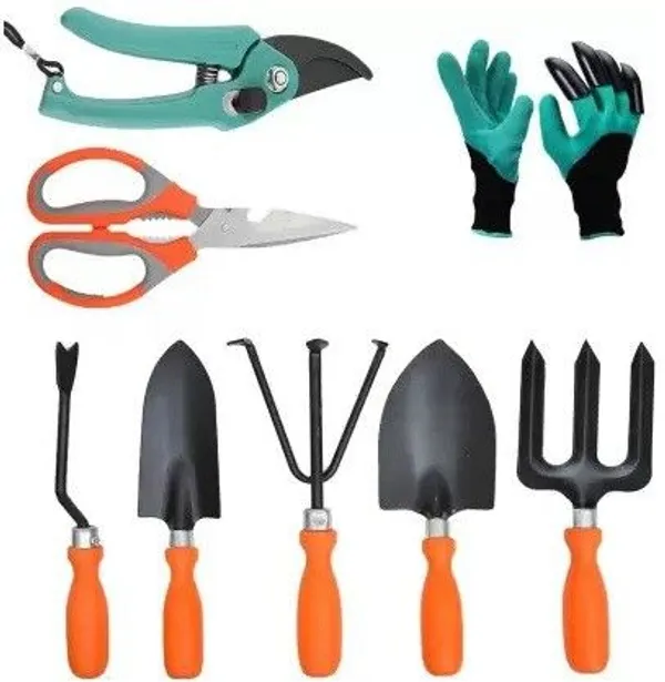 Ravel_Gardening_Tools_kit_Heavy_flower_cutter,Scissor,_Green_gloves,garden_tool_set_Garden_Tool_Kit_(8_Tools)