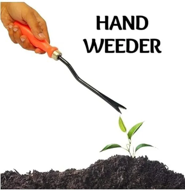 AGT_Hand_Weeder_-_1_Pc_(Orange_Handle,_Black_Blade)_Garden_Tool_Kit_(1_Tools)