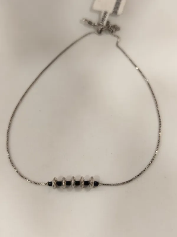 Silver_Tone_Black_Beaded_Necklace_for_Women