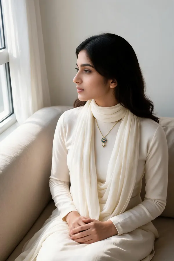 Gold_Tone_Floral_Pendant_Chain_Necklace_For_Women