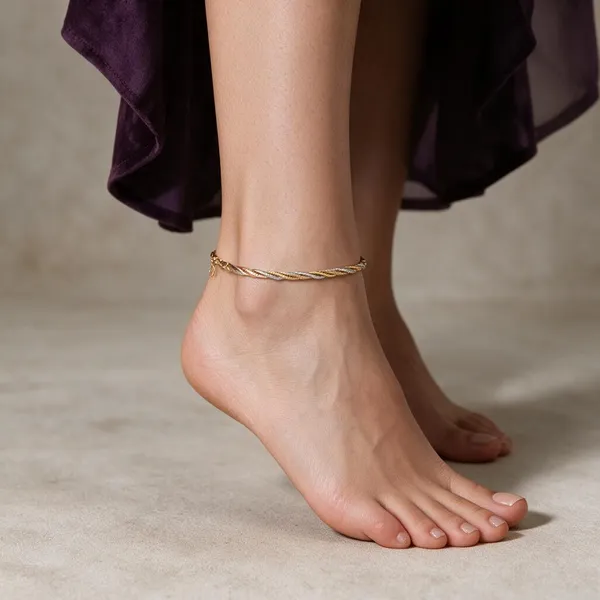 Gold_Tone_Omega_Anklet_For_Women
