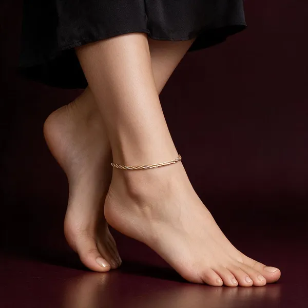 Gold_Tone_Omega_Anklet_For_Women