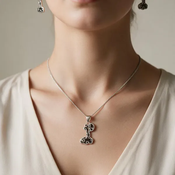 Silver-Tone_Giraffe_Chain_Pendant_For_Women