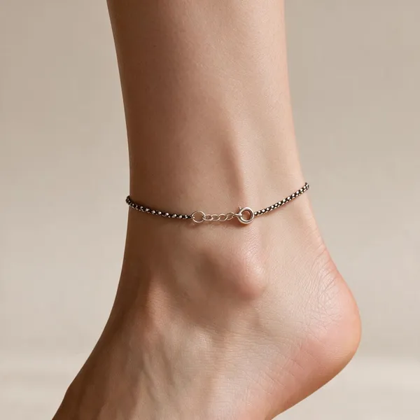 Black_Beaded_Anklet_For_Women