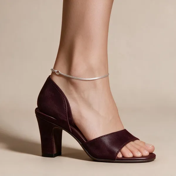 Silver_Tone_Minimal_Anklet_For_Women