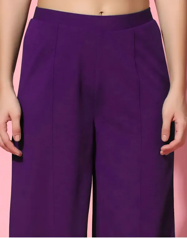 Purple_Peplum_Top_And_Wide_Leg_Pants_Set_for_Women