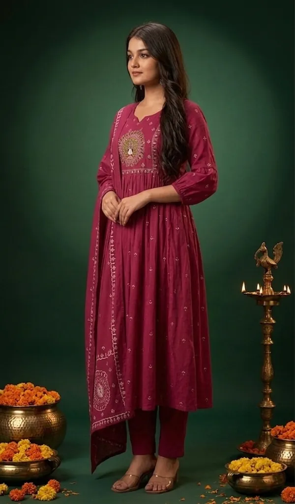 Maroon_Embroidered_Anarkali_Suit_Set_for_Women