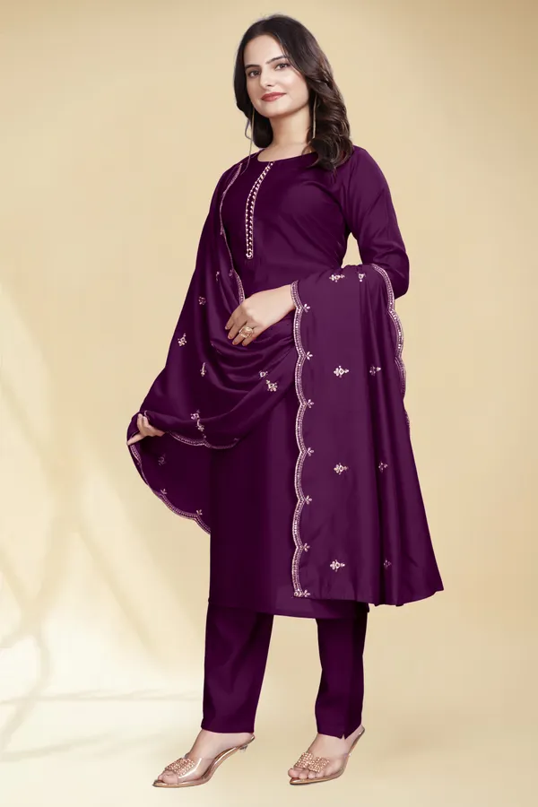 Purple_Embroidered_Straight_Kurta_Set_For_Women