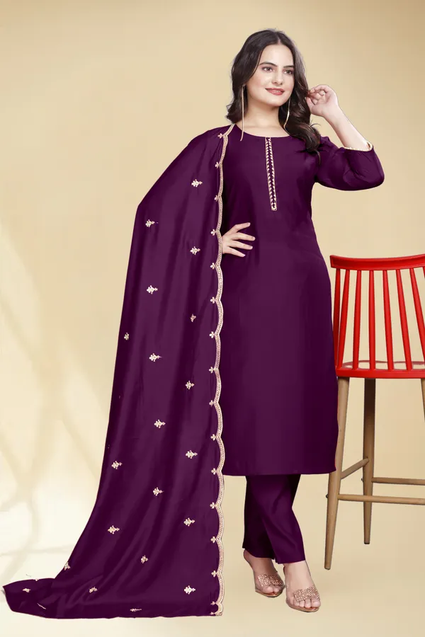 Purple_Embroidered_Straight_Kurta_Set_For_Women