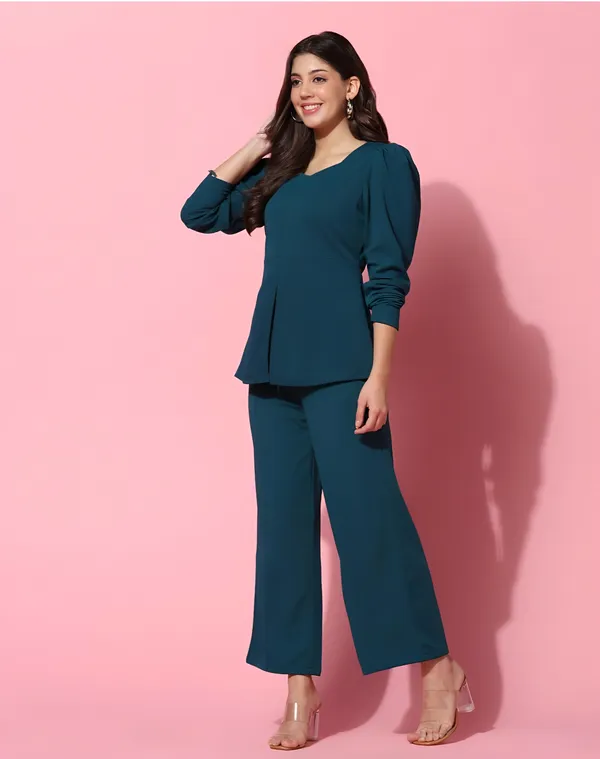 Teal_Long_Sleeve_Relaxed_Fit_Co_Ord_Set_for_Women