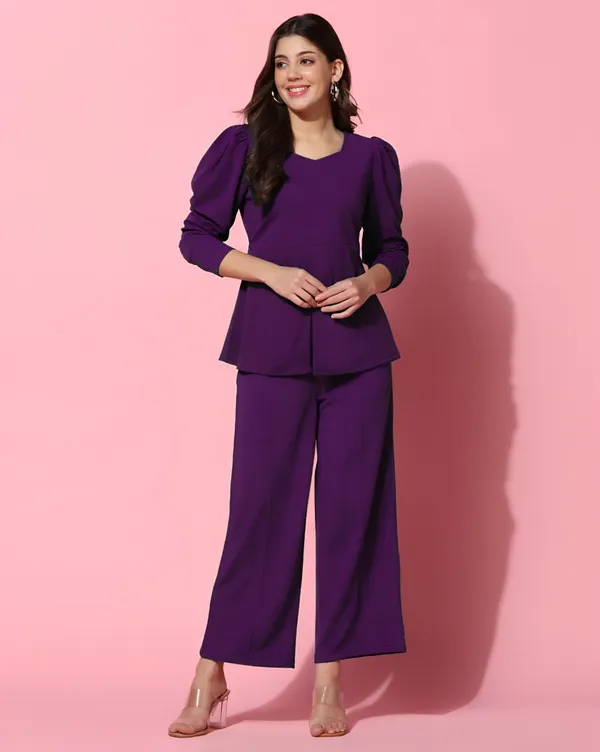 Purple_Peplum_Top_And_Wide_Leg_Pants_Set_for_Women