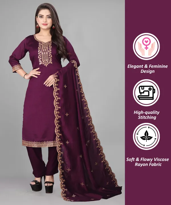Plum_Embroidered_Straight_Suit_Set_for_Women