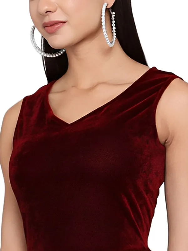 Maroon_Velvet_Fit_And_Flare_Dress_For_Women