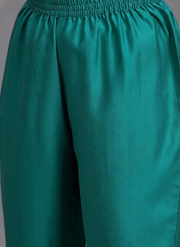 Teal_Embroidered_Straight_Suit_Set_for_Women