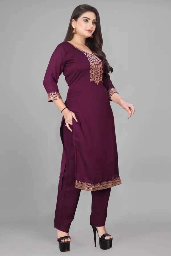 Plum_Embroidered_Straight_Suit_Set_for_Women